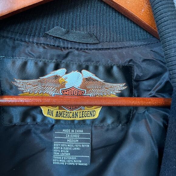 NWOT Harley Davidson Motorcycles Varsity Jacket Mens L - Picture 8 of 9